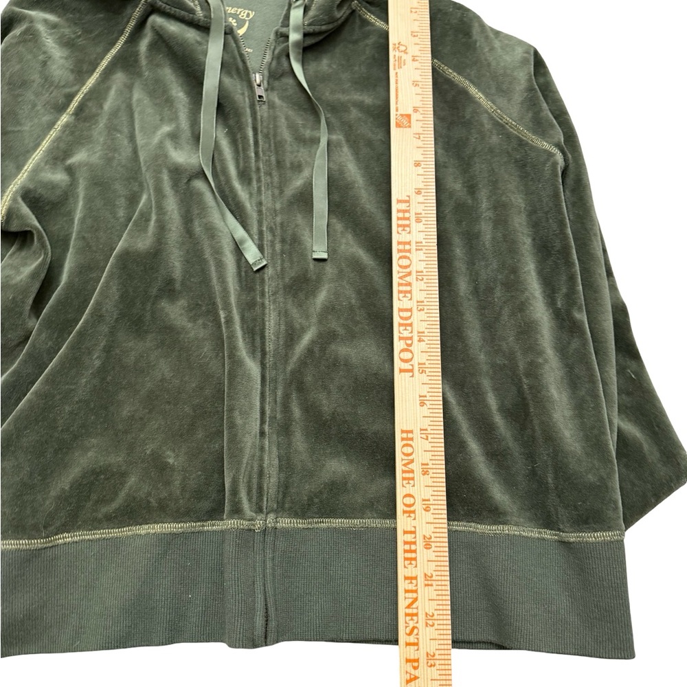 NWT Zenergy By Chico’s Size 3 (XL) Olive Green Zip-Up Hoodie - Picture 7 of 8